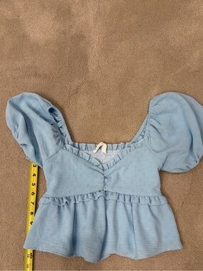 Altar’d State puff sleeve smocked crop
